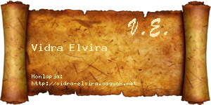 Vidra Elvira névjegykártya